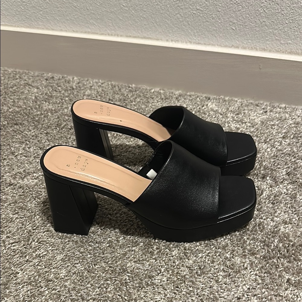 Elegant Black Women's Platform Heels